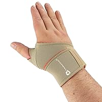 Thermokin Wrist Wrap, One Piece Wrap Around Provides Soft Support at the Wrist, Easy Application, Beige, Large/X-Large