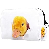 Cosmetic Bag Animal Cute Duck Oxford Cloth Cosmetic Bags Beautiful Kind Makeup Bag Personalized Purse Pouch For Women Girl Teacher Gift 7.3x3x5.1in