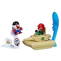 Marvel Stunt Squad Captain America vs. Red Skull Playset, 1.5-Inch Super Hero Action Figures, Toys for Kids Ages 4 and Up