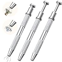 ANCIRS 3 Pack Stainless Steel 4-Claw Pick up Tool for Small Parts Pickup, 4 Prongs Grabber for Tiny Objects in Home, Office - IC Chip, Electronic Components, Nails Clamping-Silver