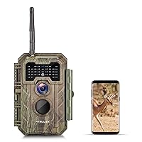 Trail Camera WiFi 32MP 1296P IP66 Waterproof with Clear Night Vision and Passive Infrared Motion Sensors for Hunting Scouting Range Control and Wildlife Researching (Camo Brown)