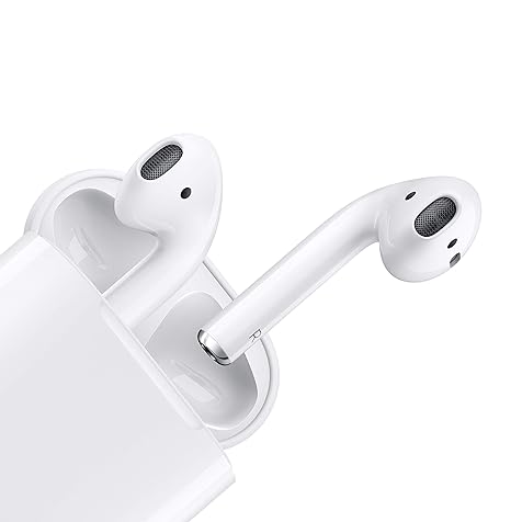 AirPods (2nd Generation) Wireless Ear Buds, Bluetooth Headphones with Lightning Charging Case Included, Over 24 Hours of Battery Life, Effortless Setup for iPhone