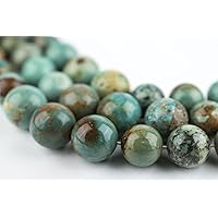 TheBeadChest Round Turquoise Beads - Quality Genuine Turquoise Stone Beads for Crafts and Jewelry Making (Graduated 4-9mm) - Single 16