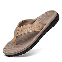 Men's Flip Flop Casual Comfortable Thong Sandals Lightweight Non-Slip Athletic Slide Sandals with Soft Cushion Arch Support