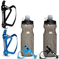 Bike Water Bottle Holder Combo (Black & Blue Cage)
