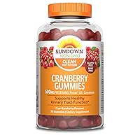 Cranberry Gummies , Dietary Supplement, Supports Urinary Tract Health, 500mg, Cran-Raspberry Flavored, 75 Count
