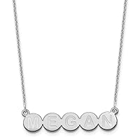 Jewels By Lux 10K Gold 5 Letter Bubble Cable Chain Necklace (Length 18 in Width 29.95 mm)