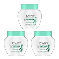 Pond's Cold Face Cream, Skin Care Facial Cleanser for All Skin Types, Deep Moisturizing Face Wash & Makeup Remover, 9.5 oz, 3 Pack