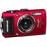 Olympus TG-4 16 MP Waterproof Digital Camera with 3-Inch LCD (Red) - International Version