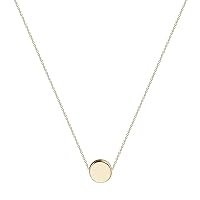 Valloey Rover Tiny Dot Pendant Necklace,Dainty 14K Gold Plated Sterling Silver Round Dot Circle CZ Choker Necklace Jewelry Gift for Women
