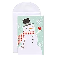 American Greetings Blank Christmas Cards with Envelopes, Snowman (48-Count)