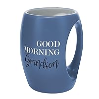 Pavilion - Good Morning Grandson - 16 oz Blue Coffee Mug Tea Cup Gift From Grandma Grandpa Grandparents Birthday Long Distance Present