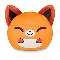 Plushiverse - 4 Inch Reversible Plushie - Cute Kawaii Orange and White Fox - Soft Stuffed Animal