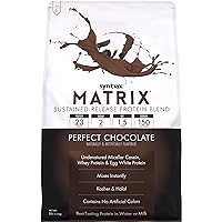 Syntrax Nutrition Matrix Protein Powder, Sustained-Release Protein Blend, Perfect Chocolate, 5 lbs