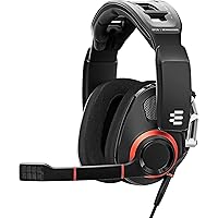EPOS I SENNHEISER GSP 500 Wired Open Acoustic Gaming Headset, Noise-Cancelling Microphone, Adjustable Headband with Customizable Contact Pressure, Volume Control, PC + Mac + Xbox + PS4, Pro –Black/Red