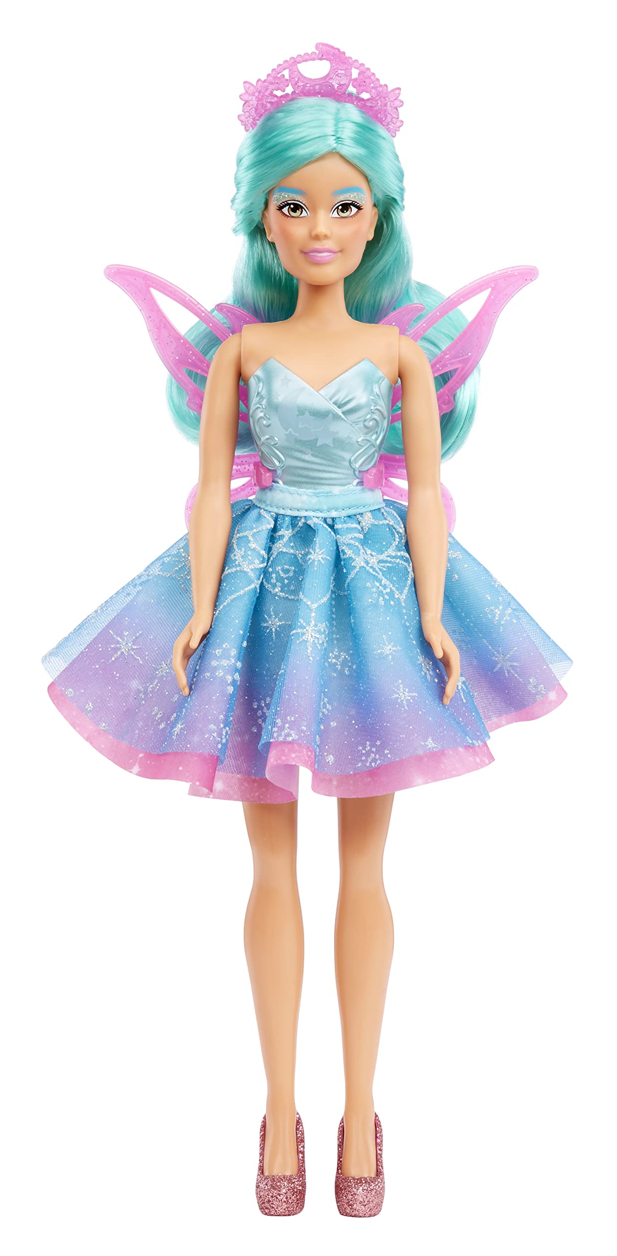 MGA Entertainment Dream Ella Color Change Surprise Fairies Celestial Series Doll - Aria, Star Inspired Fairy Fashion Doll with Iridescent Sparkly Wings, Tiara & Purple Hair, Multicolor (585114)