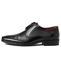 Florsheim Jackson Cap Toe Oxford Formal Shoe for Men - Leather Upper with Man-Made Lining, Snipped Toe, and Blind Eyelets