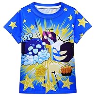 Boys Tshirt Game Graphic Casual Tops Kids Party Cosplay Costume Fashion Novelty Shirt Children Birthday Gifts