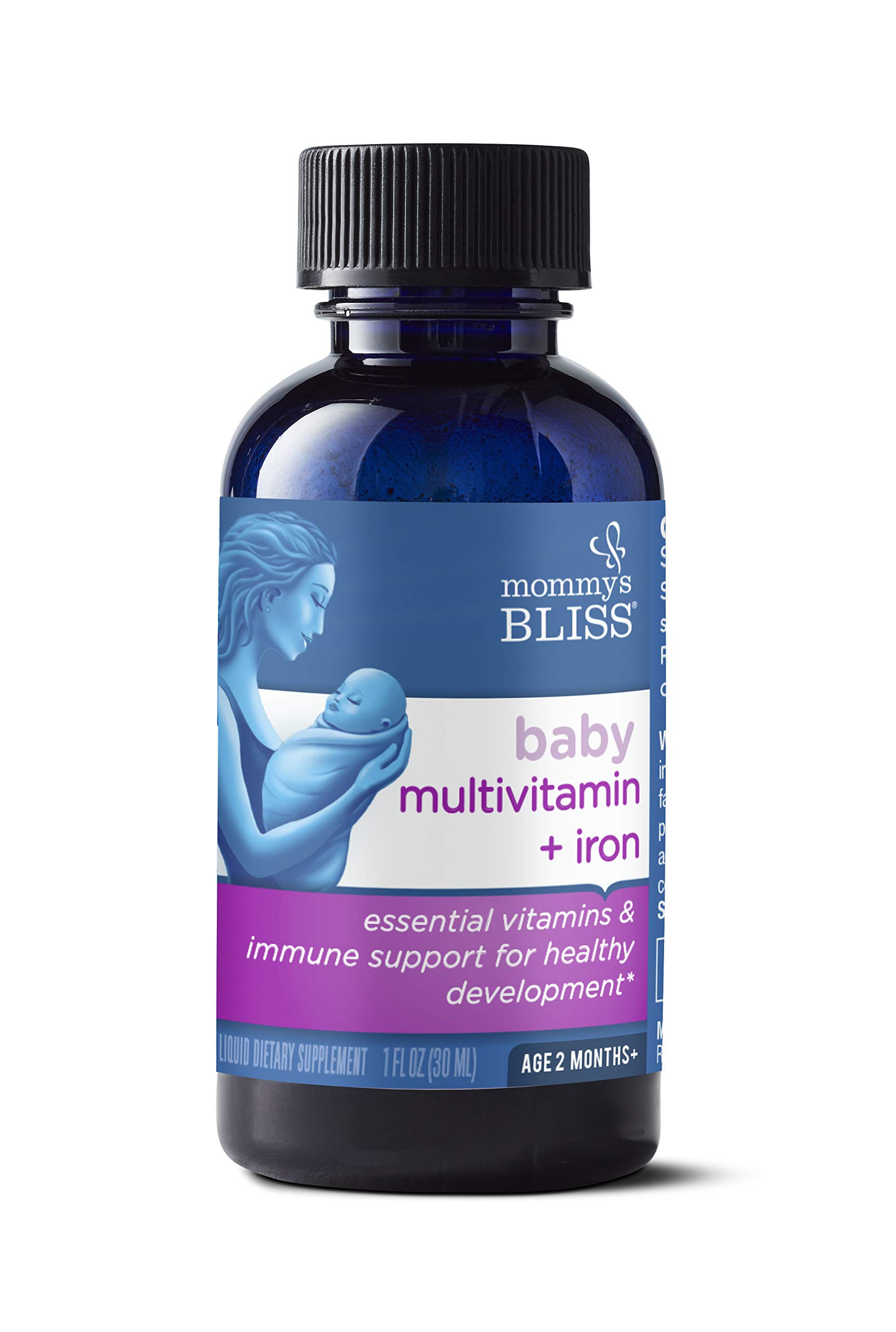 Mommy's Bliss Baby Multivitamin + Iron, Daily Essential Vitamins for Immune Support, Healthy Growth & Bone Development*, Age 2 Months+, 30 ml, Liquid