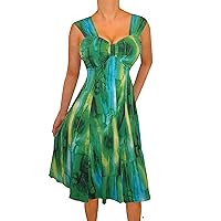 Plus Size Women Emerald Green Empire Waist Slimming Cocktail Dress