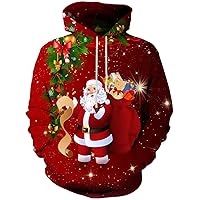 LAIDIPAS Unisex 3D Print Hoodies Novelty Pullover Colorful Graphic Hooded Sweatshirt with Pocke for Men Women