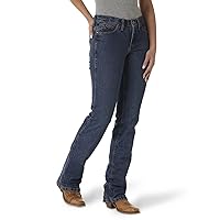 Wrangler Womens Western Mid Rise Stretch Boot Cut Jeans