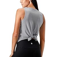 DEVOPS Women's Workout Clothes Open Mesh Back Athletic Gym Yoga Shirts Running Tank Tops