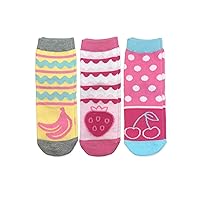 Jefferies Socks Girls' Ice Cream Sundae Fruits Novelty Crew Socks 3 Pack
