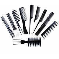 10 Piece Comb Hair Coloring Comb Anti-Static Hairdressing Comb Plastic Pointed Tail Hair Salon Pick Hair Styling Comb Comb Black