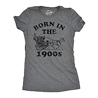 Womens Funny T Shirts Born in The 1900s Sarcastic Graphic Tee for Ladies