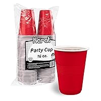 Karat 16oz Vibrant Red Ripple Party Cups - Durable, BPA-Free PP Plastic - Ideal for Beverages, Cocktails, Events, Catering, Restaurants and Games - Bulk Pack of 600, CS-PP16RW