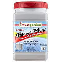 I Must Garden Organic Blood Meal: Provides Essential Nitrogen for Gardens, Flower Pots, and Beds - 3lb Shaker Jar
