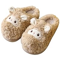 Women slippers Cute animal Sheep slippers Soft cosy plush home slippers Warm men winter indoor outdoor slippers