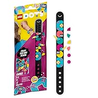 LEGO DOTS Gamer Bracelet with Charms 41943 DIY Craft Bracelet Kit; A Creative Gift for Arcade Game Fans Aged 6+ (37 Pieces)