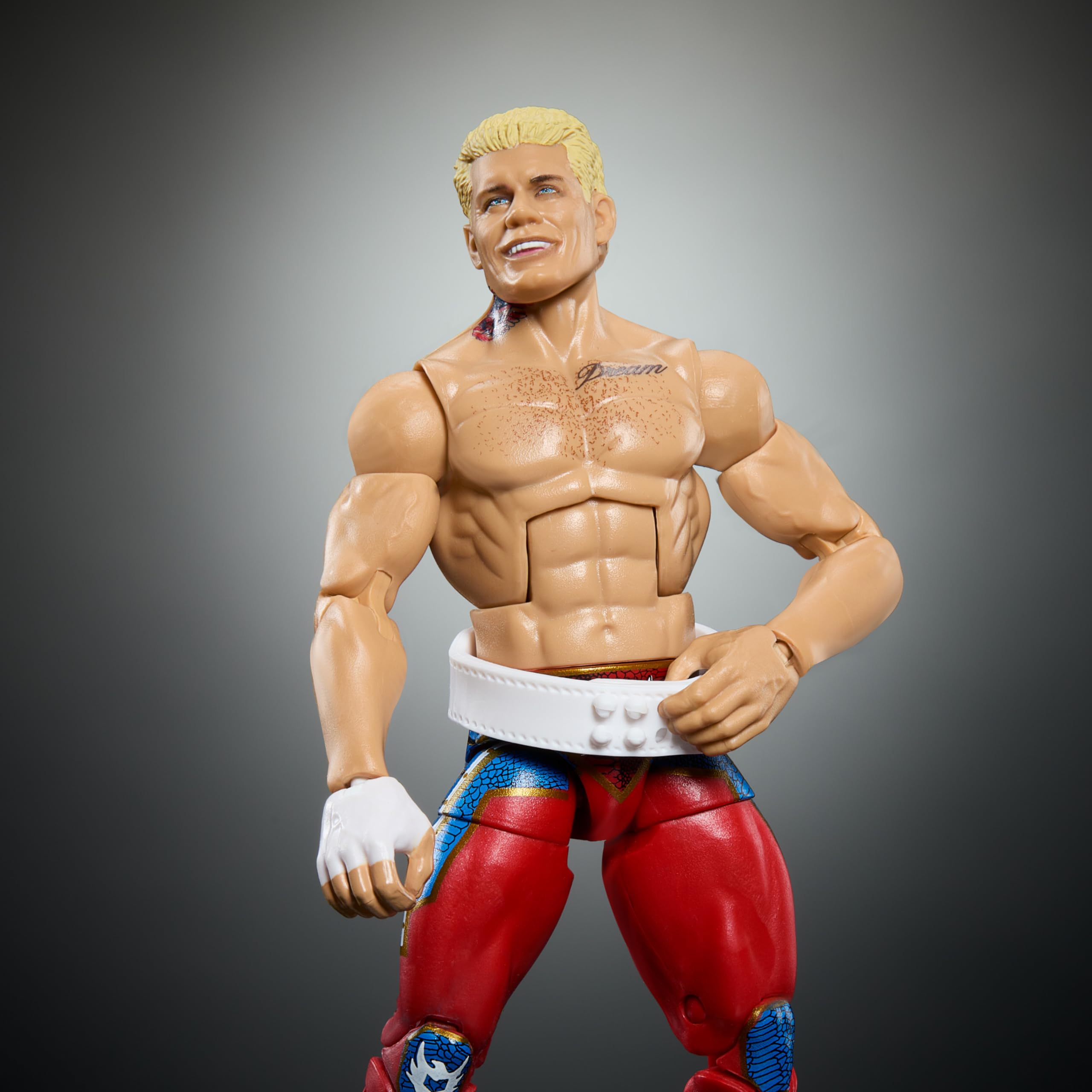 ​WWE Top Picks Elite Action Figure & Accessories Set, “The American Nightmare” Cody Rhodes 6-inch Collectible with Swappable Hands, Ring Gear & 25 Articulation Points​