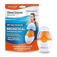 SinuCleanse Inhalo Bronchial Dry Salt Inhaler, 100% All-Natural Salt Crystals Help You Breathe Easier, 1 Portable Respiratory Inhaler