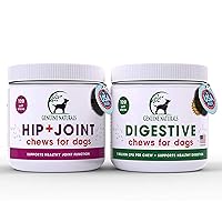 Genuine Naturals™ Glucosamine for Dogs and Probiotics for Dogs Soft Chews Bundle Hip and Joint Supplement and Digestive Chews for Dogs Increased Mobility Pain Relief and Digestive Health