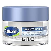Cetaphil Deep Hydration Skin Restoring Water Gel with Hyaluronic and Polygutamic Acid, Face Moisturizer, 72 Hour Hydration, For Dry, Dehydrated Sensitive Skin, Fragrance Free, 1.7 oz, Fragrance Free