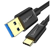 SUNGUY USB C Android Auto Cable 1.5FT, 10Gbps USB C 3.1 Gen 2 Data Transfer, 3A Fast Charging USB A to USB C CarPlay Cable, for iPhone15/15Pro/15Pro Max, iPad Pro, Samsung T7, External SSD
