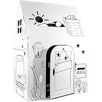 Easy Playhouse Clubhouse - Kids Art and Craft for Indoor and Outdoor Fun, Color, Draw, Doodle on this Blank Canvas – Decorate and Personalize a Cardboard Fort, 34