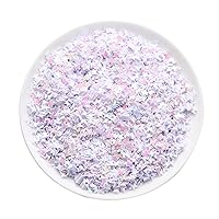 10g 3mm Butterfly Glitter Confetti Sparkling Holographic Micro Fake Nail Sequins Acrylic Sequins for DIY Crafts Nail Art Decoration Party Face Body Makeup (White)
