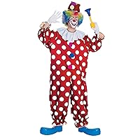 Rubie's mens Haunted House Collection Dotted Clown Adult Sized Costumes, Red, Standard US