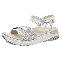 Dansko Racquel Fully Adjustable Sport Sandal for Women – Lightweight EVA Midsole and Rubber Outsole – Natural Arch Technology For Added Support – Hook and Loop Closures