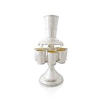 925 Sterling silver 8 Liqueurs Wine Fountain Hammered Finishing