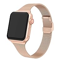 Milan Metal Watch Band for Apple Watch Bands 45mm 41mm 38mm 40mm 42mm 44mm Bracelet for iWatch 7/6/5/4/3/2/1 Series (Color : Rose Gold, Size : 40mm)