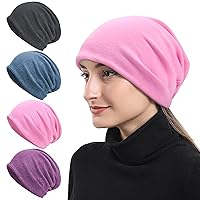 Senker Fashion 2 Pack Cotton Slouchy Beanie Hats, Chemo Headwear Caps for Women and Men