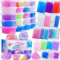 33 Cups Jumbo Slime Kit for Kids, FunKidz Premade Ultimate Slime Pack to  DIY Soft, Cloud, Clear, Butter, Glitter, Glow in Dark Slime Making Kits  Super