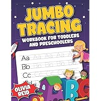 Jumbo Tracing Workbook for Toddlers and Preschoolers: Handwriting Practice Worksheet for Kids Ages 3-5 Years | Learn How to Write Letters and Numbers Easily