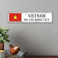 Vietnam City Ho Chi Minh City Wood Plaques Capital City Souvenir Pallet Sign Rustic Farmhouse Sign Custom Wood Sign Rustic Country Home Decor 4x18in Distressed Primitive Country Wood Sign