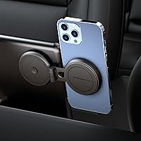 Car Mount Phone Holder for Tesla Model 3 Model Y, for MagSafe Strong Magnet Phone Mount Holder for Car Screen, Foldable and Adjustable Tesla Accessories for iPhone 12/13/14/15 Series - Black